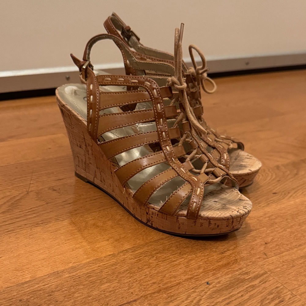 Brown Wedge Sandals